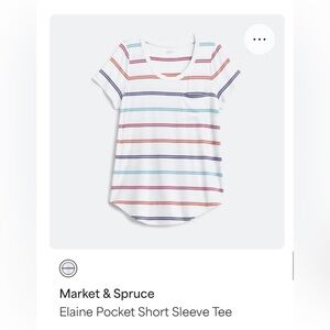 Stitch Fix Market & Spruce Elaine Multicolor Striped pocket tee Top